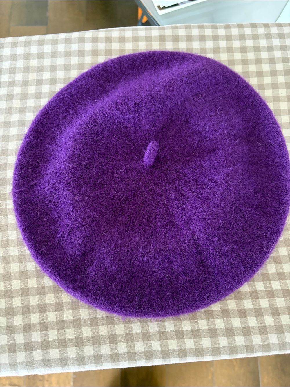 Vibrant Purple Wool Beret
